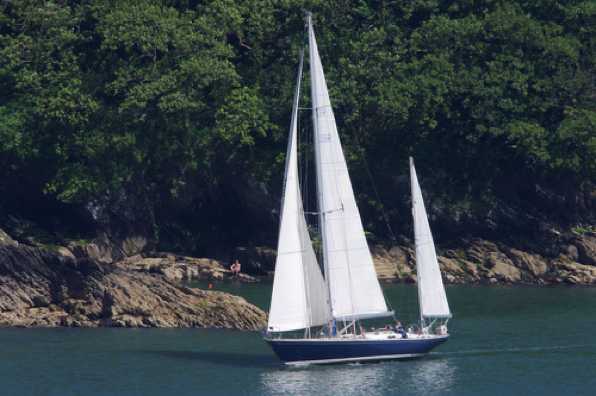 24 May 2020 - 15-30-31 
Pictured against the Kingswear shoreline.
------------------------
Sailing yacht Lulotte